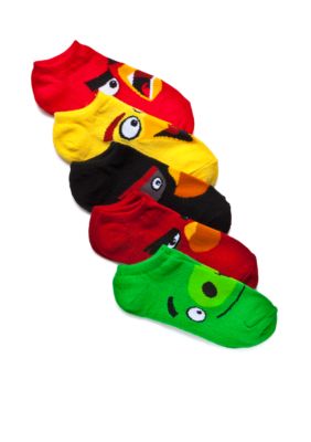 High Point Design Angry Birds Assorted 5 Pack Low Cut Socks Boys 4