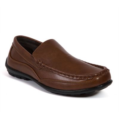 Deer Stags Boys' Booster Driving Moc Slip-On, Brown, 2.5M