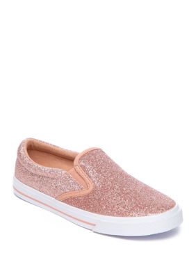 Crown & Ivy™ Girls Sparkle Slip On Sneakers | belk