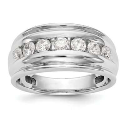 Belk & Co Lab Created 1.05 Ct. T.w. Lab Grown Diamond Men's Band In 14K White Gold