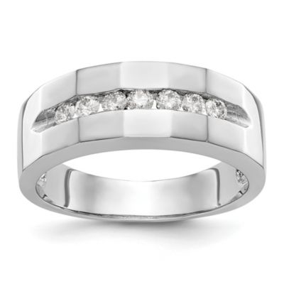 Belk & Co Lab Created 1/3 Ct. T.w. Lab Grown Diamond Vs/si Ghi, Men's Band In 14K White Gold