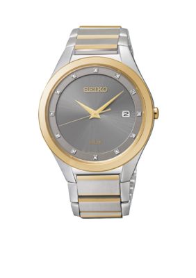 Seiko Men's Two-Tone Diamond Dial Watch | belk