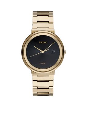 Seiko Solar Gold-Tone Watch | belk