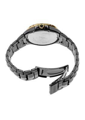 Seiko Men's Black Stainless Steel Coutura Diamond-Accent Bracelet Watch |  belk
