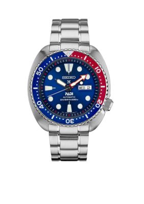 Seiko Men's Prospex Diver Silver-Tone with Blue Bezel Watch | belk