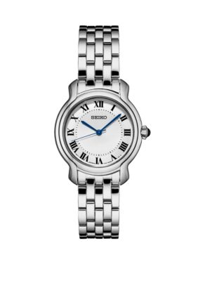 Seiko Stainless Steel Essential Watch With Silver Dial And Black Roman  Numerals | belk