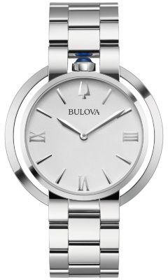 Bulova Women's Rubaiyat Silver-Tone Stainless Steel Bracelet Watch, 40Mm