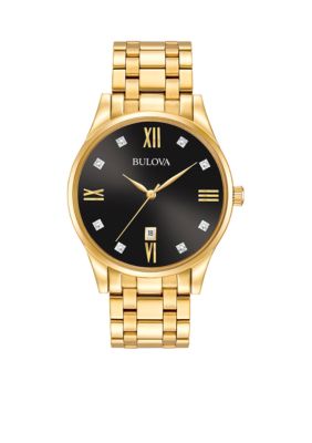 Bulova Men's Gold-Tone Diamond Watch