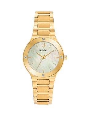 Bulova Gold-Tone Stainless Steel Millenia Bracelet Watch