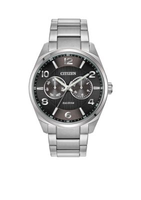 Citizen Men's Stainless Steel Dress Watch With Day And Date Subdial