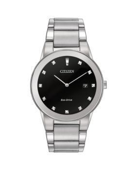 Citizen Eco-Drive Men's Silver-Tone Axiom Watch