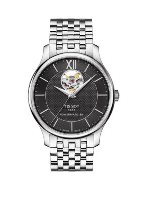 Tissot Men's Stainless Steel Swiss Automatic Tradition Bracelet Watch