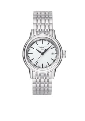 Tissot Women's Carson White Dial Stainless Steel Bracelet Watch