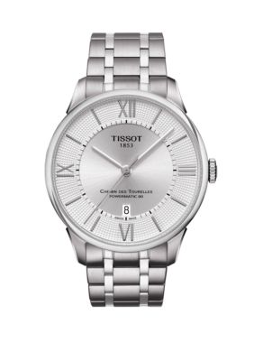 Tissot Men's Stainless Steel Chemin Des Tourelles Powermatic 80 Bracelet Watch