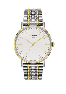Tissot Men's Two Tone Pvd Stainless Steel Swiss Everytime Medium Bracelet Watch