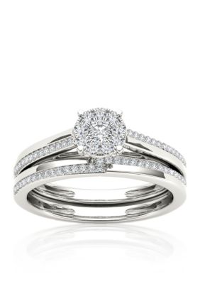 Belk & Co 1/3 Ct. T.w. Diamond Engagement Ring Set In 10K White Gold