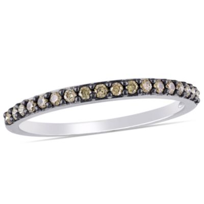Belk & Co 1/4 Ct. T.w. Brown Diamond Anniversary Band In 10K White Gold