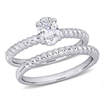 Belk & Co 3/4 Ct. T.w. Diamond Twisted Band Bridal Set In 14K White Gold