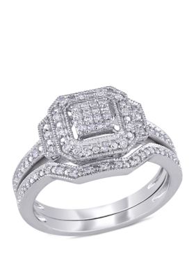 Belk & Co. 3 ct. t.w. Diamond Bridal Ring Set in 10K White Gold | belk