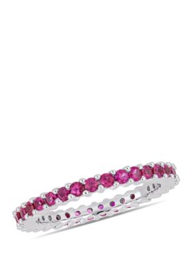 Belk & Co 1.5 Ct. T.w. Pink Sapphire Eternity Band In 14K White Gold