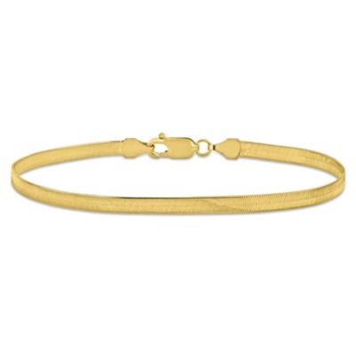 Belk & Co 3.5Mm Flex Herringbone Chain Bracelet In 10K Yellow Gold