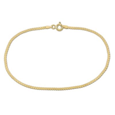 Belk & Co 1.55Mm Serpentine Chain Bracelet In 10K Yellow Gold