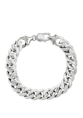 Effy® Sterling Silver Leather Double Headed Panther Bracelet | belk
