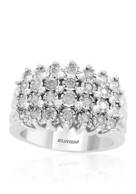 Effy 0.49 Ct. T.w. Diamond Beaded Ring In Sterling Silver