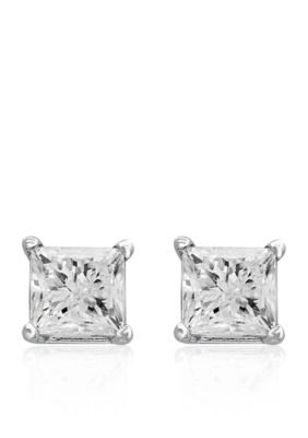 Effy 1.00 Ct. T.w. Princess Diamond Studs In 14K White Gold