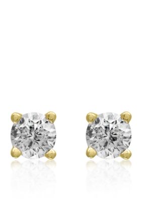 Effy 1/2 Ct. T.w. Classic Diamond Stud Earrings In 14K Yellow Gold