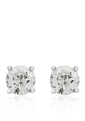 Effy 3/4 Ct. T.w. Classic Diamond Stud Earrings In 14K White Gold