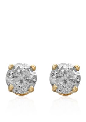 Effy 3/4 Ct. T.w. Classic Diamond Stud Earrings In 14K Yellow Gold