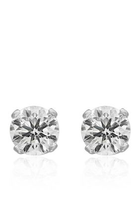 Effy® 1/3 ct. t.w. Premier Diamond Stud Earrings in 14K White Gold | belk