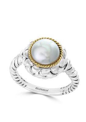 Effy 18K Yellow Gold Sterling Silver Freshwater Pearl Ring