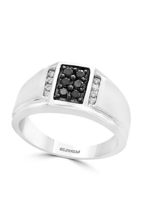 Effy Men's Sterling Silver Black Diamond Ring