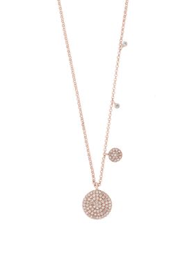 Effy 1/4 Ct. T.w. Diamond Necklace In 14K Rose Gold
