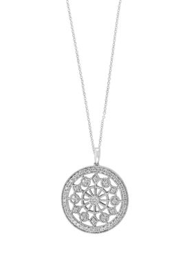 Effy 1/2 Ct. T.w. Diamond Pendant Necklace In 14K White Gold