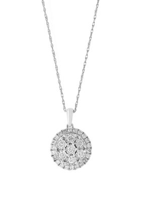 Effy 1/2 Ct. T.w. Miracle Diamond Pendant In Sterling Silver