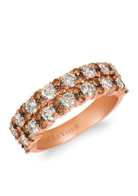 Le Vian Creme BruleeÂ® 1/5 Ct. T.w. Nude Diamondsâ¢, 1/2 Ct. T.w. Chocolate Diamonds Ring In 14K Strawberry Gold