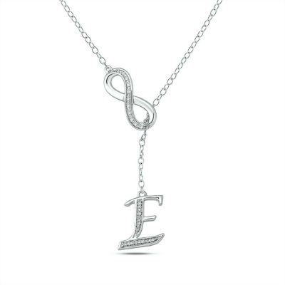 Chain Letter Bracelet | K Kane Jewelry 14K White Gold (Rhodium Plated) / 4