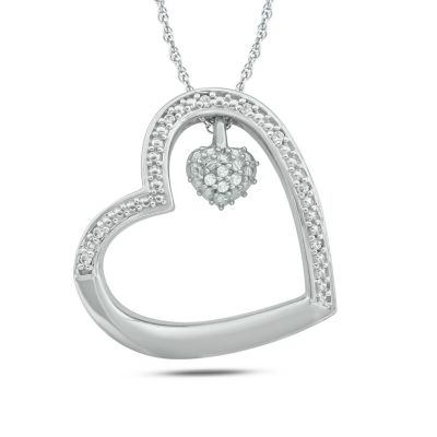 Belk & Co Diamond Accent Heart Pendant Necklace In 10K Gold