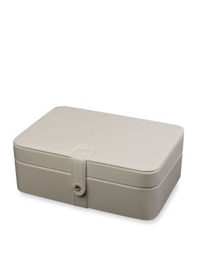 Mele & Co Lila Forty-Eight Section Jewelry Box In Ivory Faux Leather