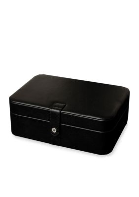 Mele & Co Lila Forty-Eight Section Jewelry Box In Black Faux Leather