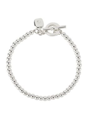 Lauren Ralph Lauren 4mm Silver-Tone Beaded Bracelet | Belk