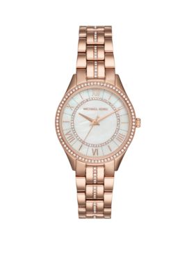 Michael Kors Women's Rose Gold-Tone Lauryn Bracelet Watch
