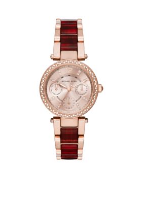 Michael Kors Women&#39;s Rose Gold-Tone Mini Parker Watch | belk