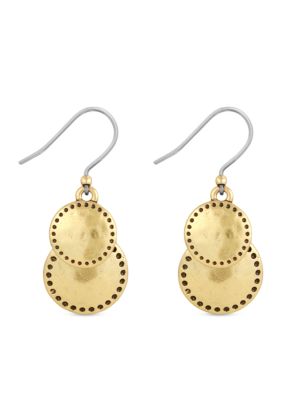 Lucky Brand Gold-Tone Double Drop Earrings