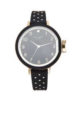 kate spade new york® Gold-Tone Dot Silicone Park Row Watch | belk