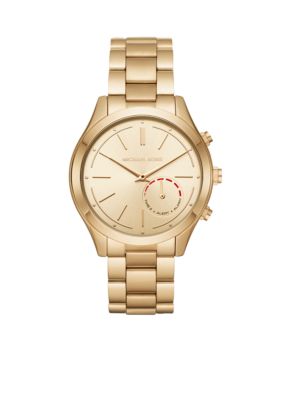 Michael Kors Women's Slim Runway Gold-Tone Hybrid Smartwatch | belk