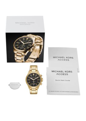Michael Kors Access Men's Gage Gold-Tone Hybrid Smartwatch | belk